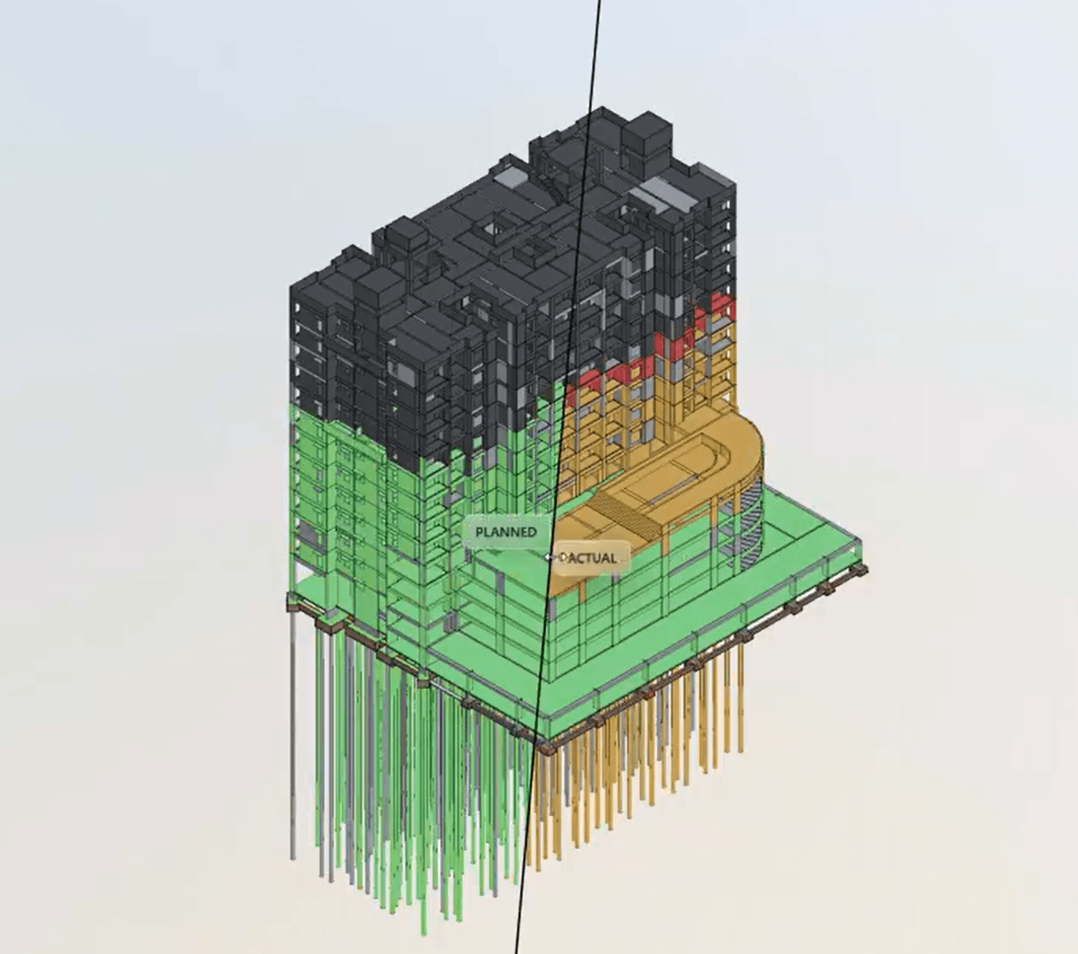 Planned vs. Actual 4D Schedule Simulation Engine